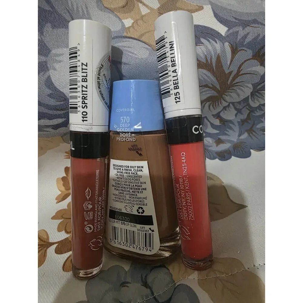 COVERGIRL Clean Matte 570 Foundation, Ultimatte Lip 110 & 125 Lot